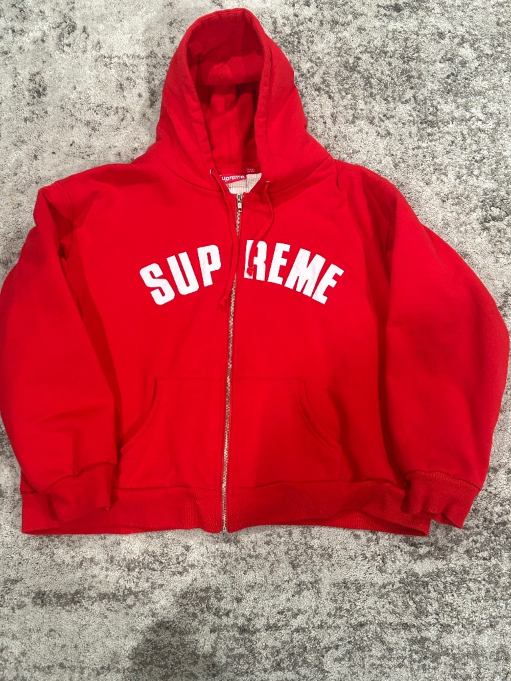 Supreme AW24 Arc Thermal Zip Up Hoodie — Red | XL